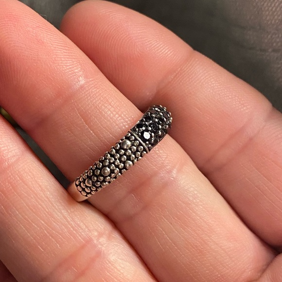 Michael Dawkins Sterling Silver Starry Nights Black Spinel Ring - Picture 4 of 6